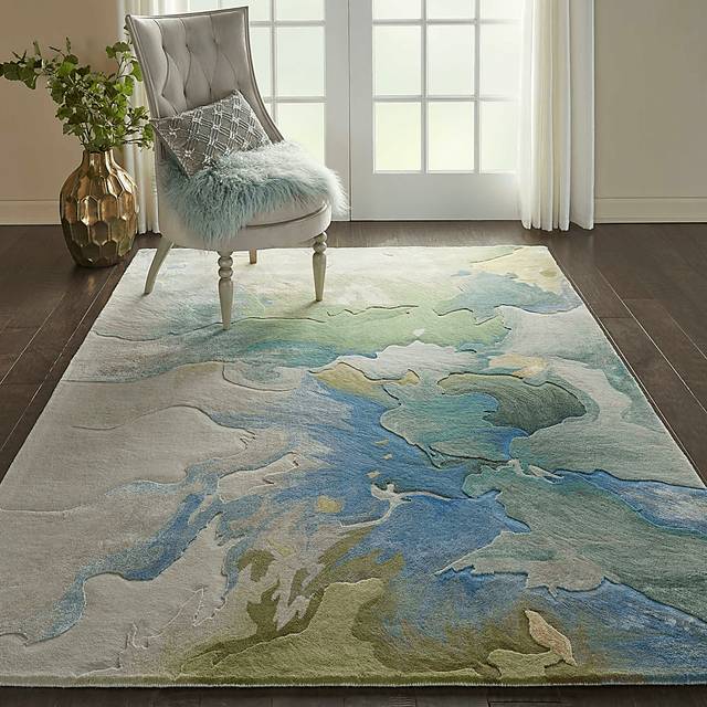 Nalina Blue 9'9 x 13'9 Rug - Thumbnail - Image 4