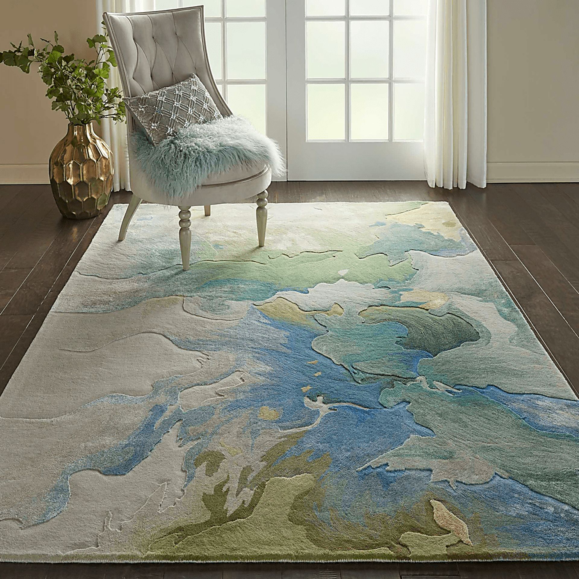 Nalina Blue 9'9 x 13'9 Rug - Image 4