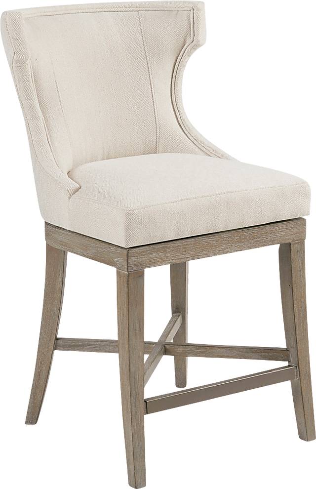 Nallie Cream Counter Height Stool - Thumbnail - Image 1