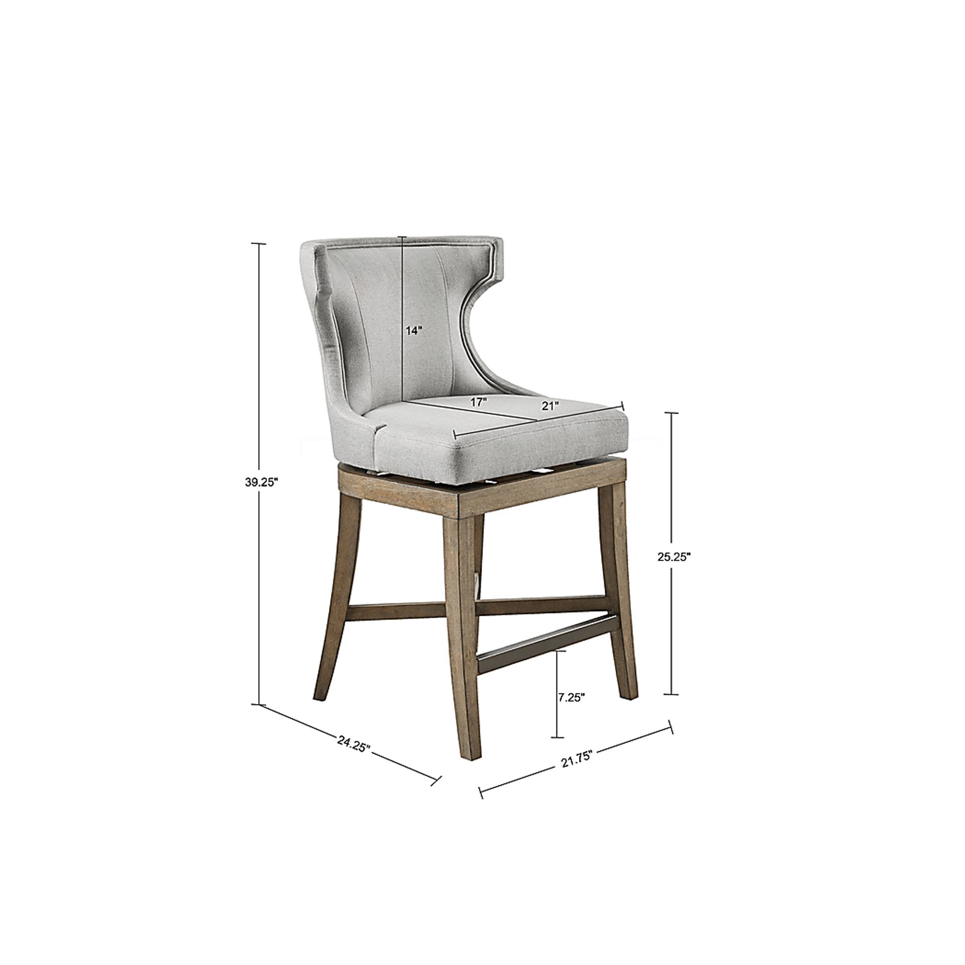 Nallie Gray Counter Height Stool - Image 9