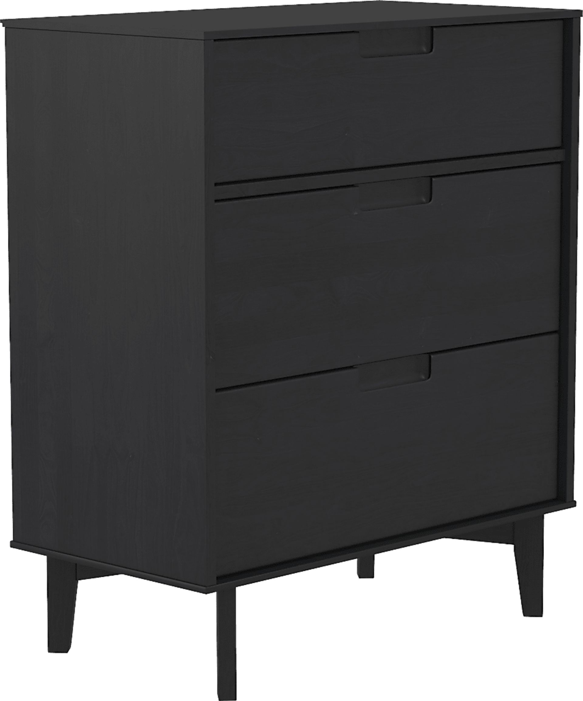 Namora Black 3 Drawer Dresser - Image 3