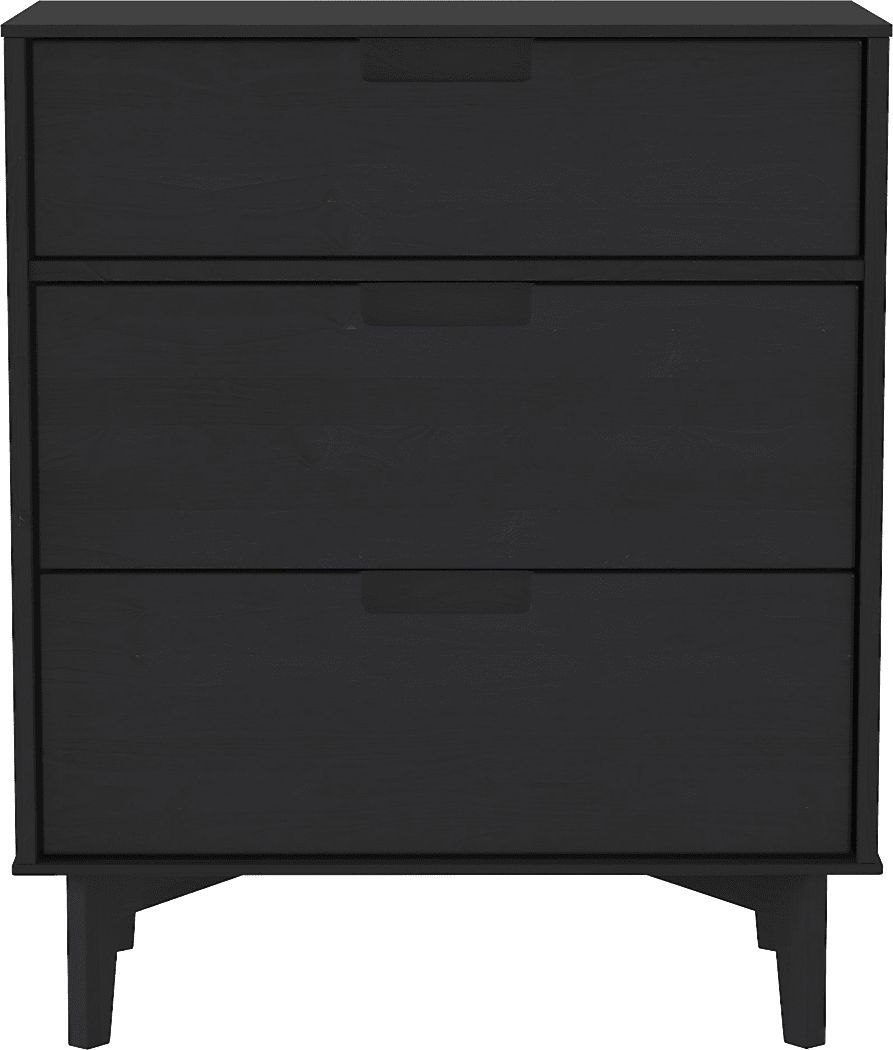 Namora Black 3 Drawer Dresser