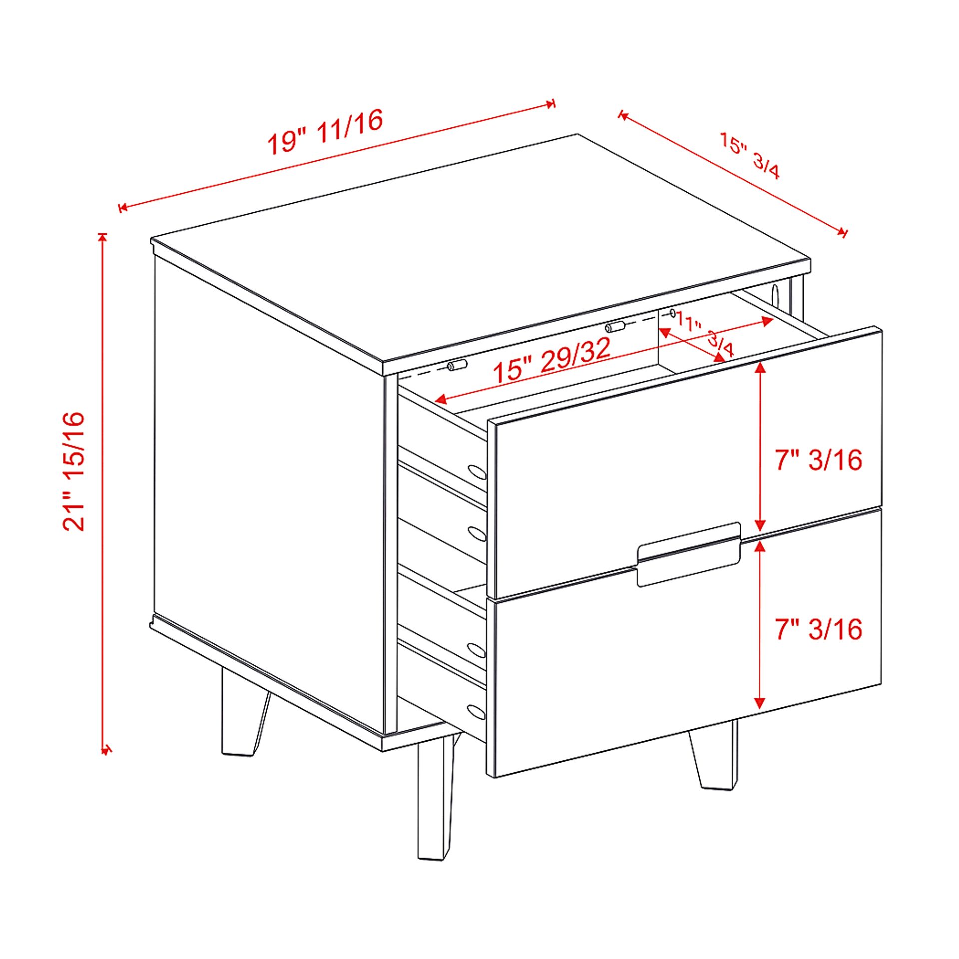 Namora Black Nightstand - Image 6