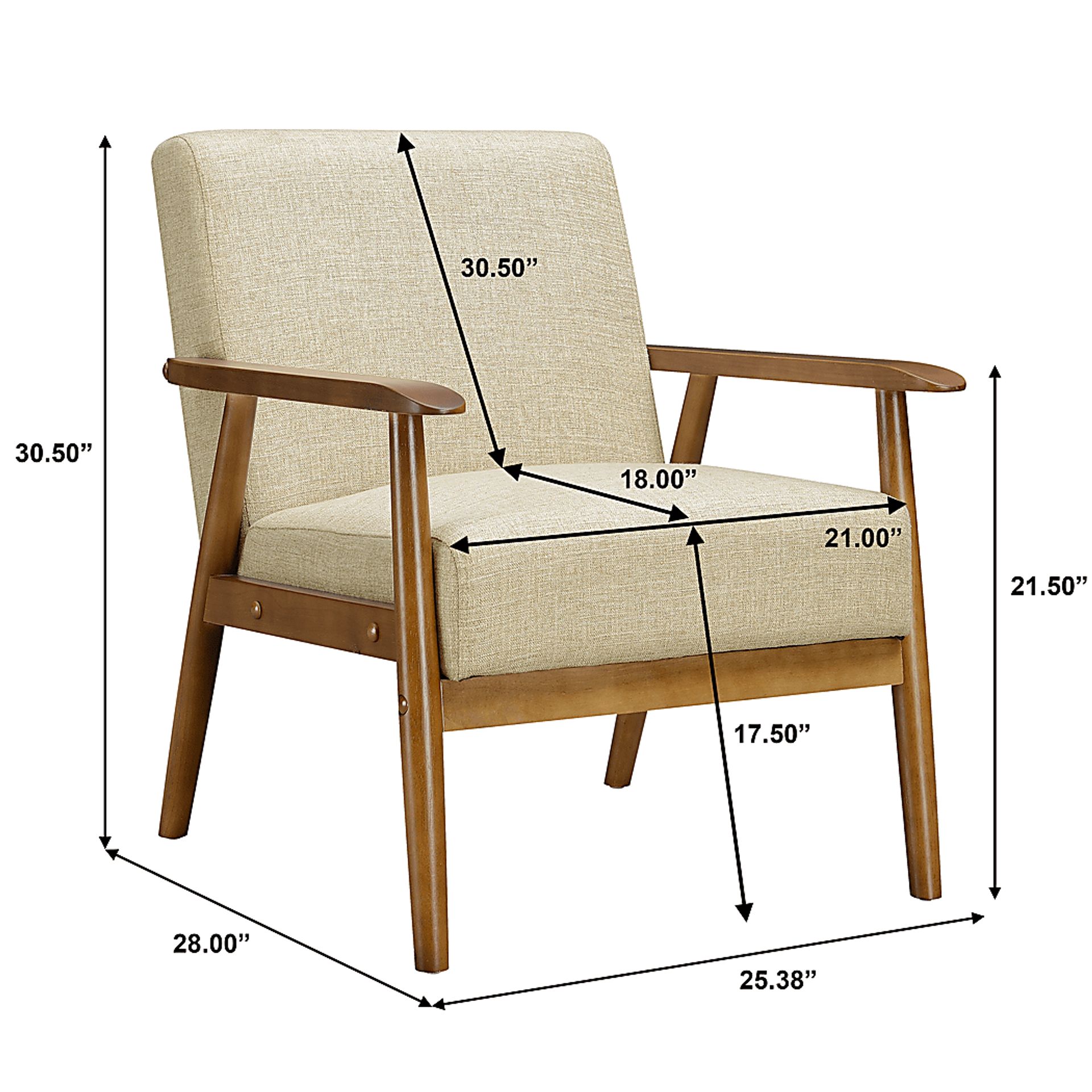 Nandas Beige Accent Chair - Image 7