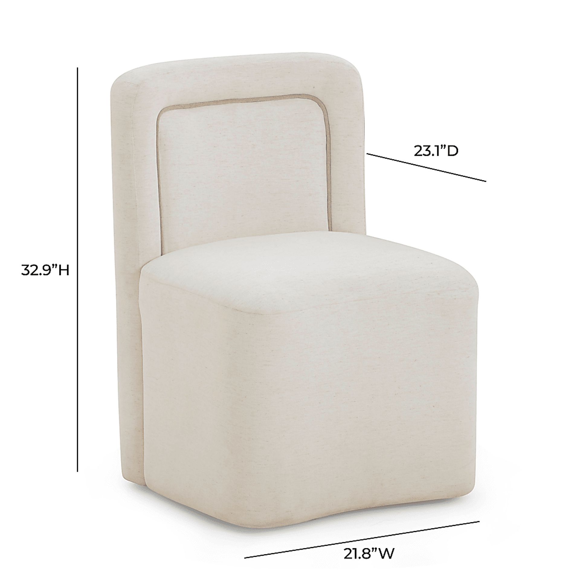 Nanea Cream Desk Chair - Image 6