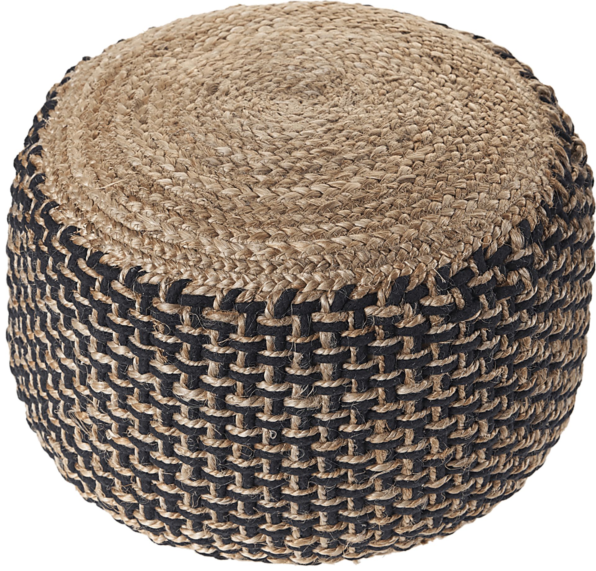 Nanika Natural/Black Pouf - Image 5