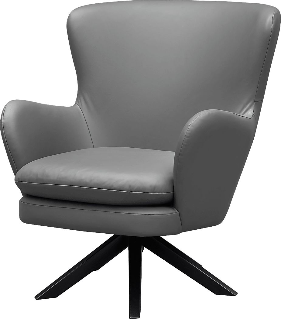 Nanmart Gray Swivel Accent Chair