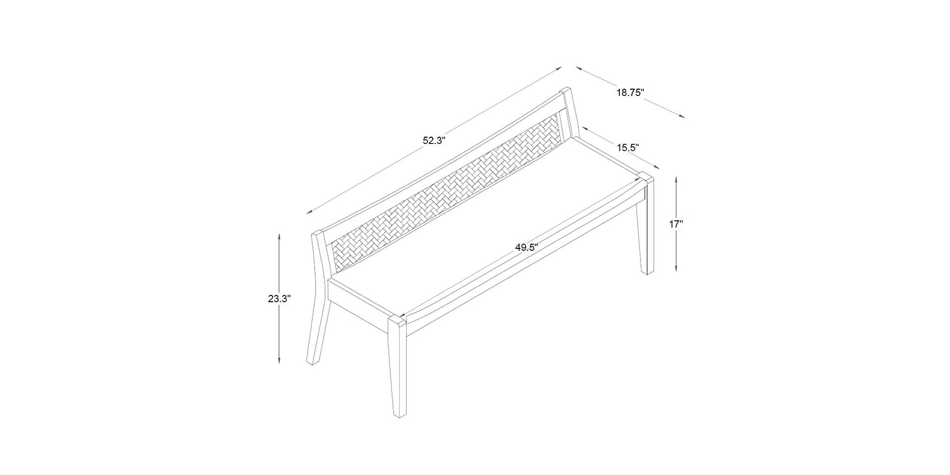 Nantes White Bench - Image 11
