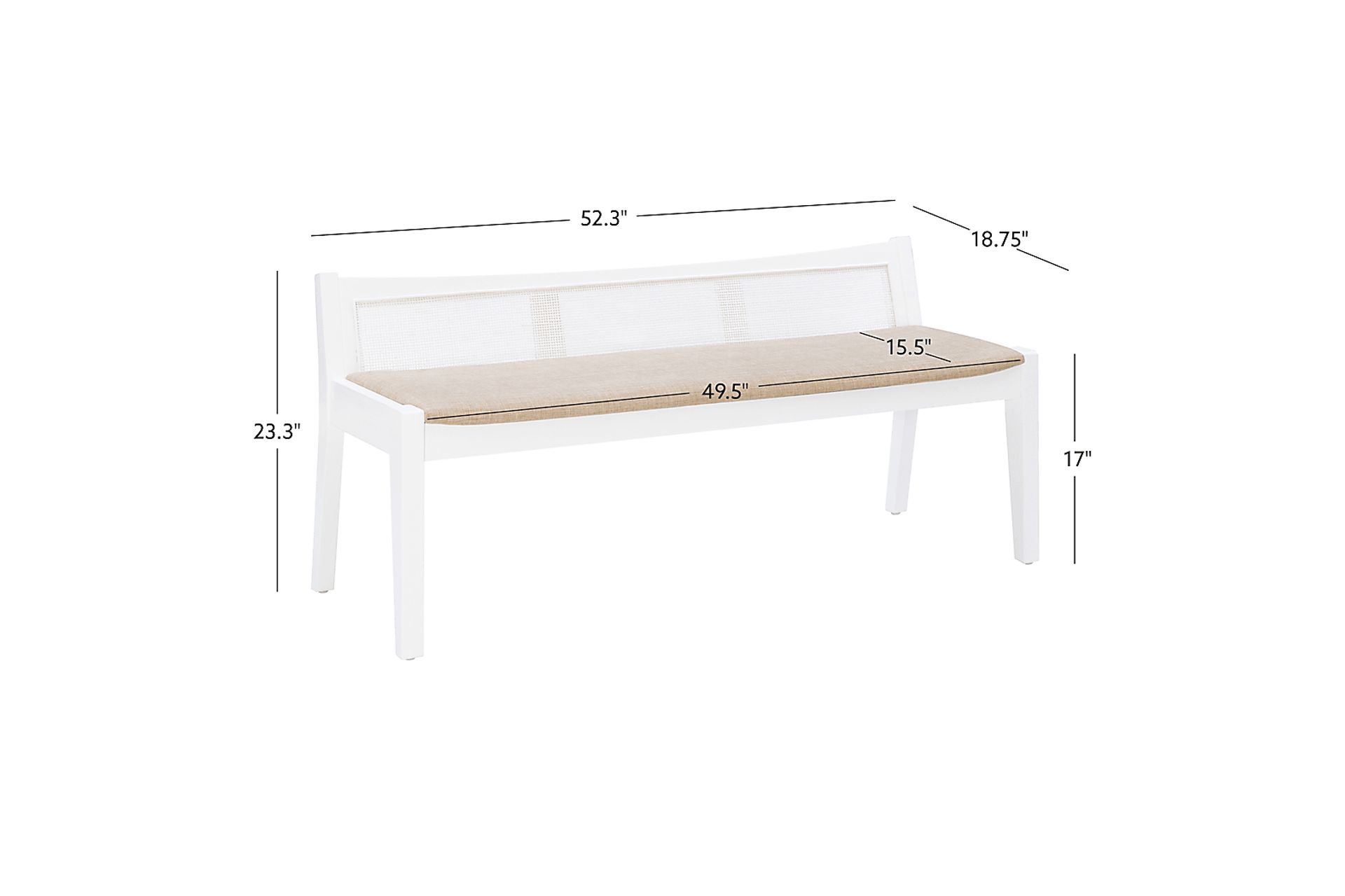 Nantes White Bench - Image 10