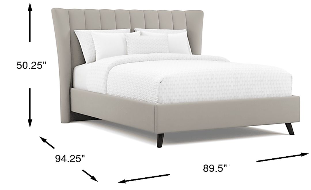 Nanton Park Gray 3 Pc King Upholstered Bed