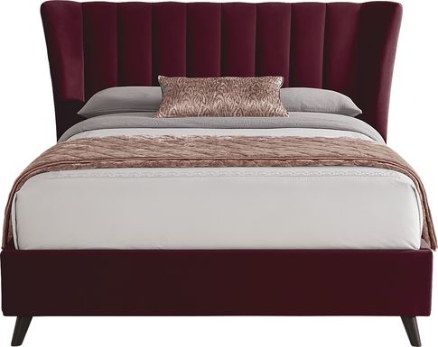 Nanton Park Red 3 Pc King Upholstered Bed