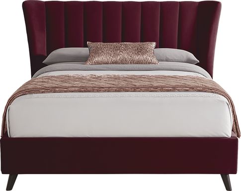 Nanton Park Red 3 Pc Queen Upholstered Bed