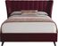 Devon Loft Walnut 7 Pc Bedroom with Nanton Park Red Queen Upholstered Bed