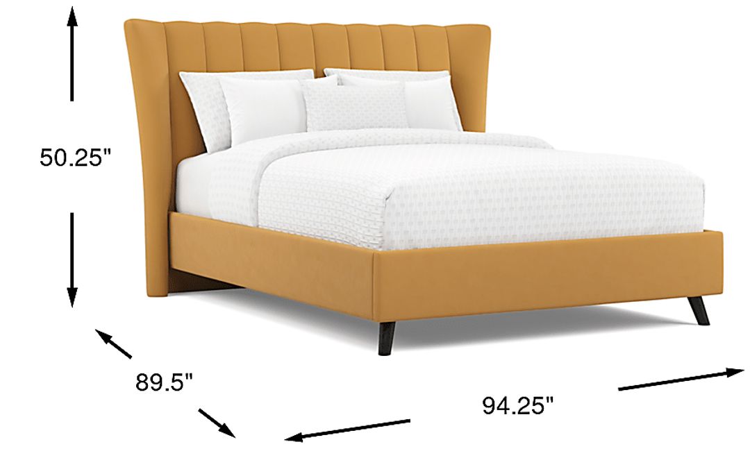 Nanton Park Yellow 3 Pc King Upholstered Bed