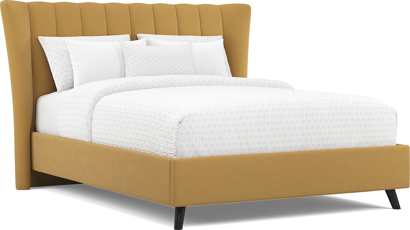 Nanton Park Yellow 3 Pc King Upholstered Bed