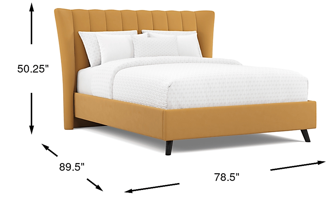 Nanton Park Yellow 3 Pc Queen Upholstered Bed