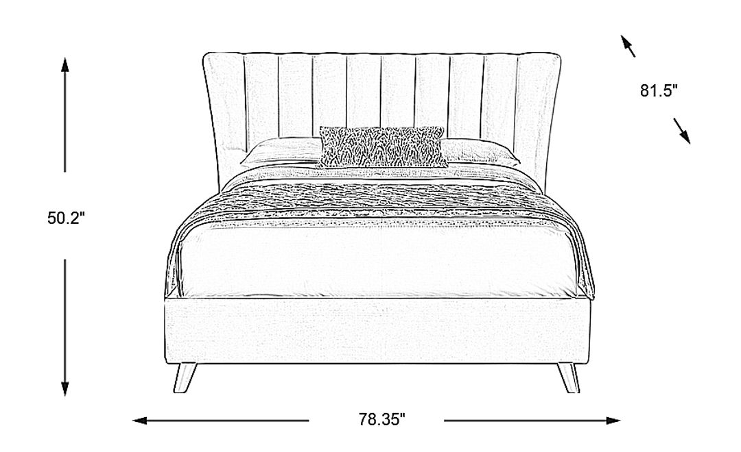 Nanton Park Yellow 3 Pc Queen Upholstered Bed