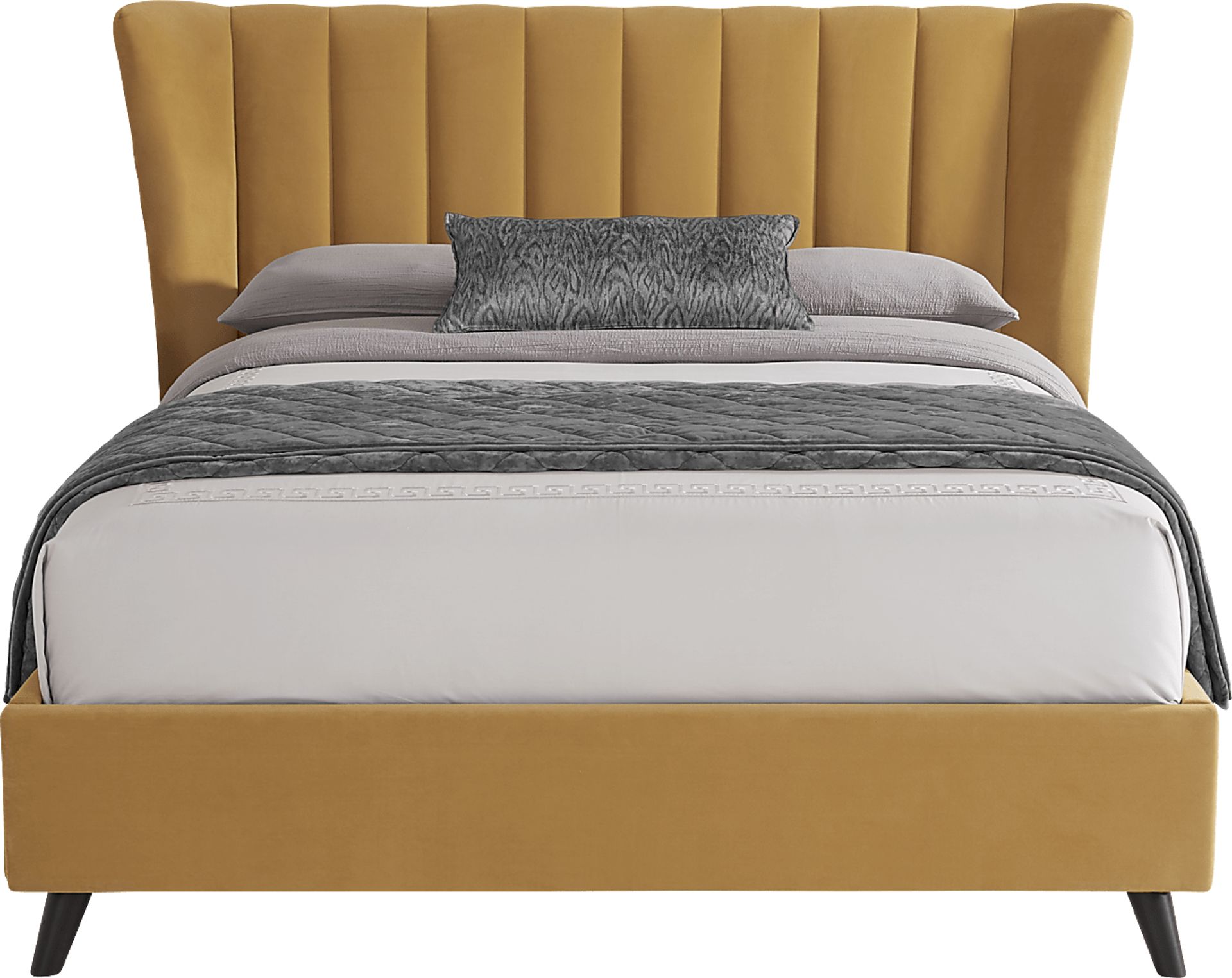 Nanton Park Yellow 3 Pc Queen Upholstered Bed - Image 1