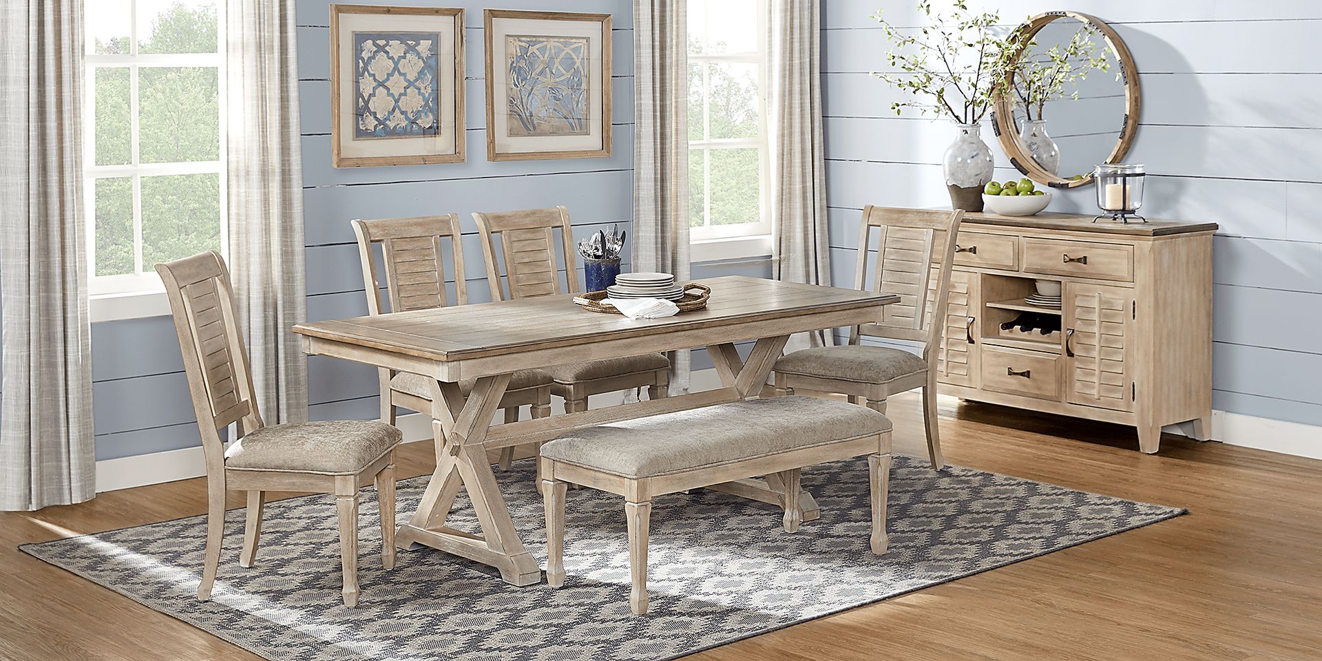 Nantucket Breeze Bisque 3 Pc Dining Room - Image 2