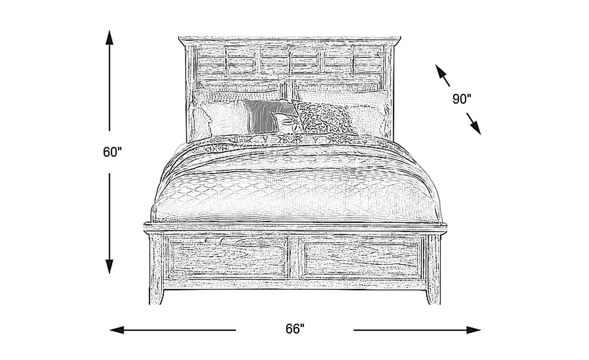 Nantucket Breeze Bisque 3 Pc Queen Panel Bed