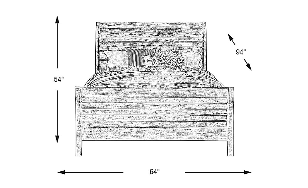 Nantucket Breeze Bisque 3 Pc Queen Sleigh Bed