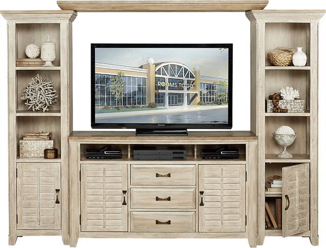 Nantucket Breeze Bisque 4 Pc Wall Unit - Thumbnail - Image 2