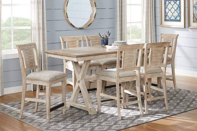 Nantucket Breeze Bisque 5 Pc Counter Height Dining Room - Thumbnail - Image 1