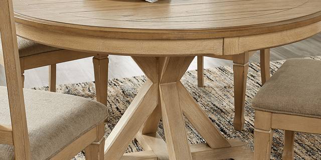 Nantucket Breeze Bisque Round Dining Table - Thumbnail - Image 3
