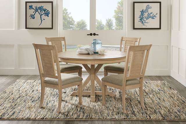 Nantucket Breeze Bisque Round Dining Table - Thumbnail - Image 2