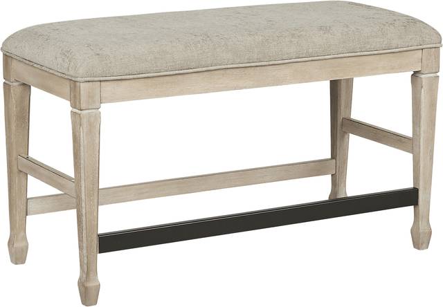 Nantucket Breeze Bisque Counter Height Bench - Thumbnail - Image 1