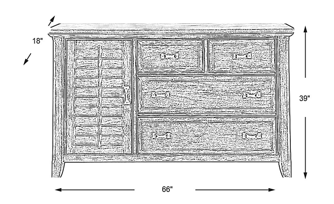 Nantucket Breeze Bisque Dresser