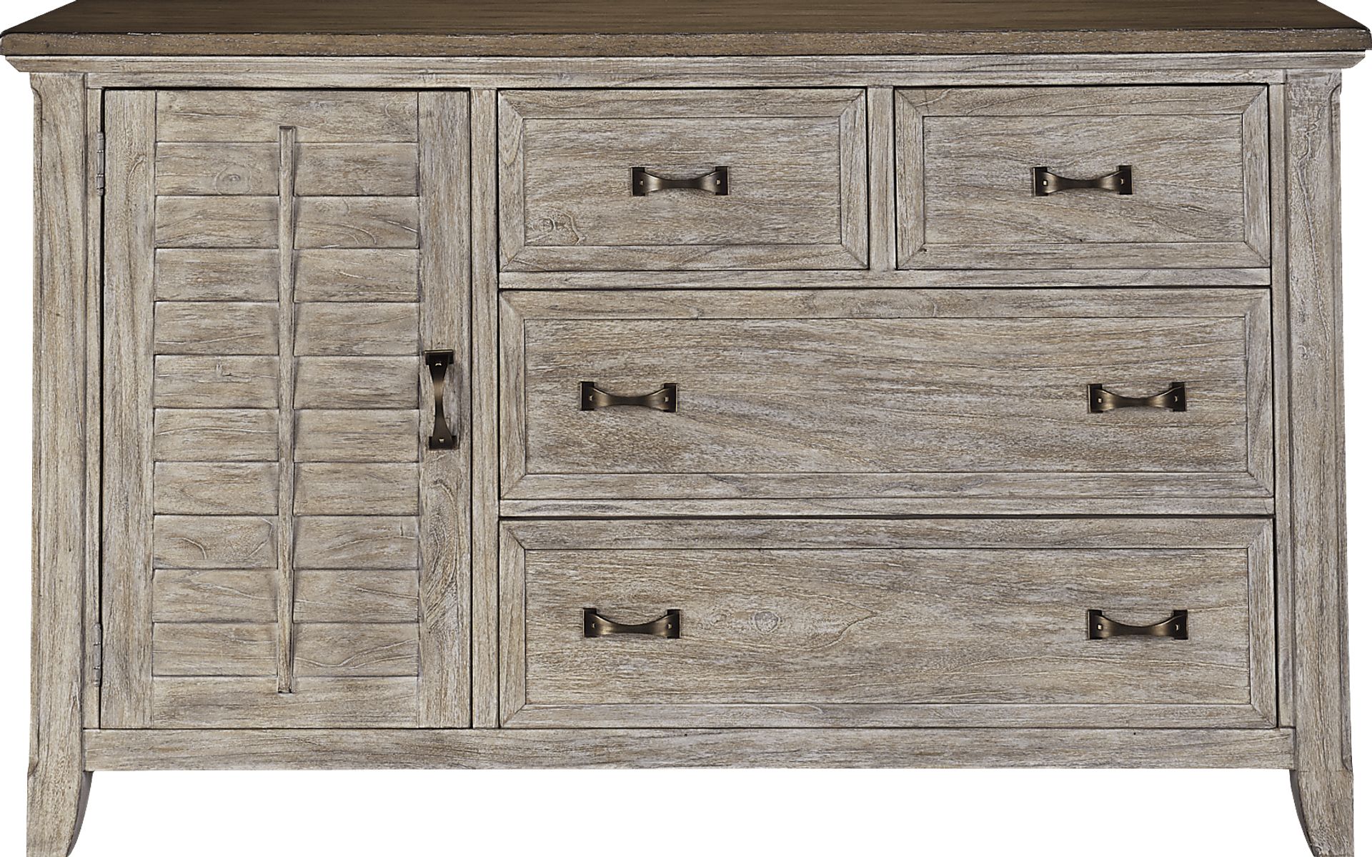 Nantucket Breeze Bisque 7 Pc King Panel Bedroom - Image 3