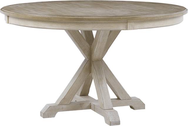 Nantucket Breeze Bisque Round Dining Table - Thumbnail - Image 1