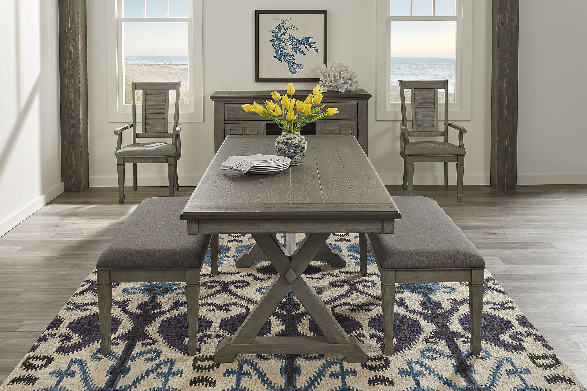 Nantucket Breeze Gray 3 Pc Dining Room - Image 1