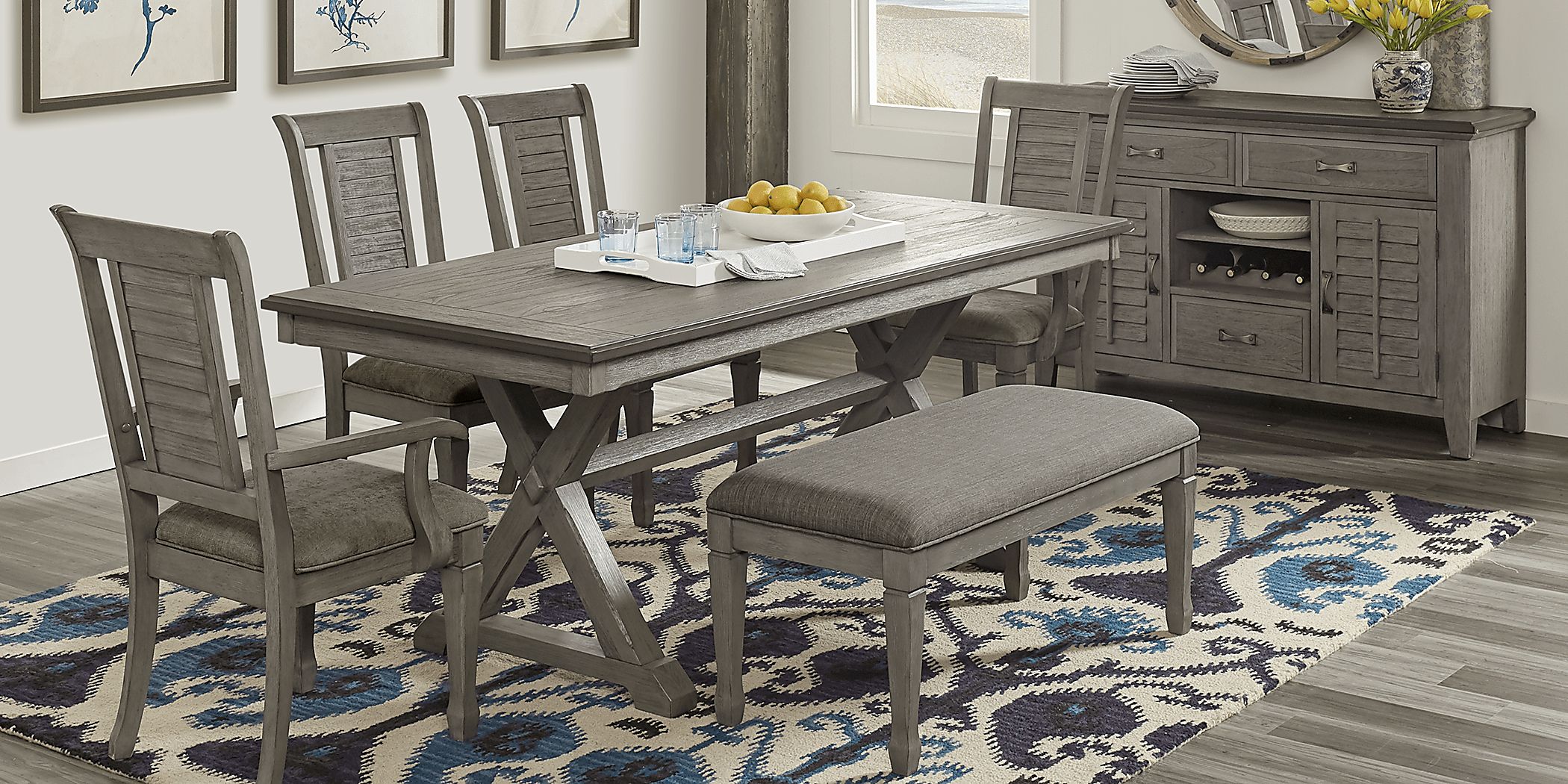 Nantucket Breeze 3 Pc Gray Dining Room Set Rooms to Go
