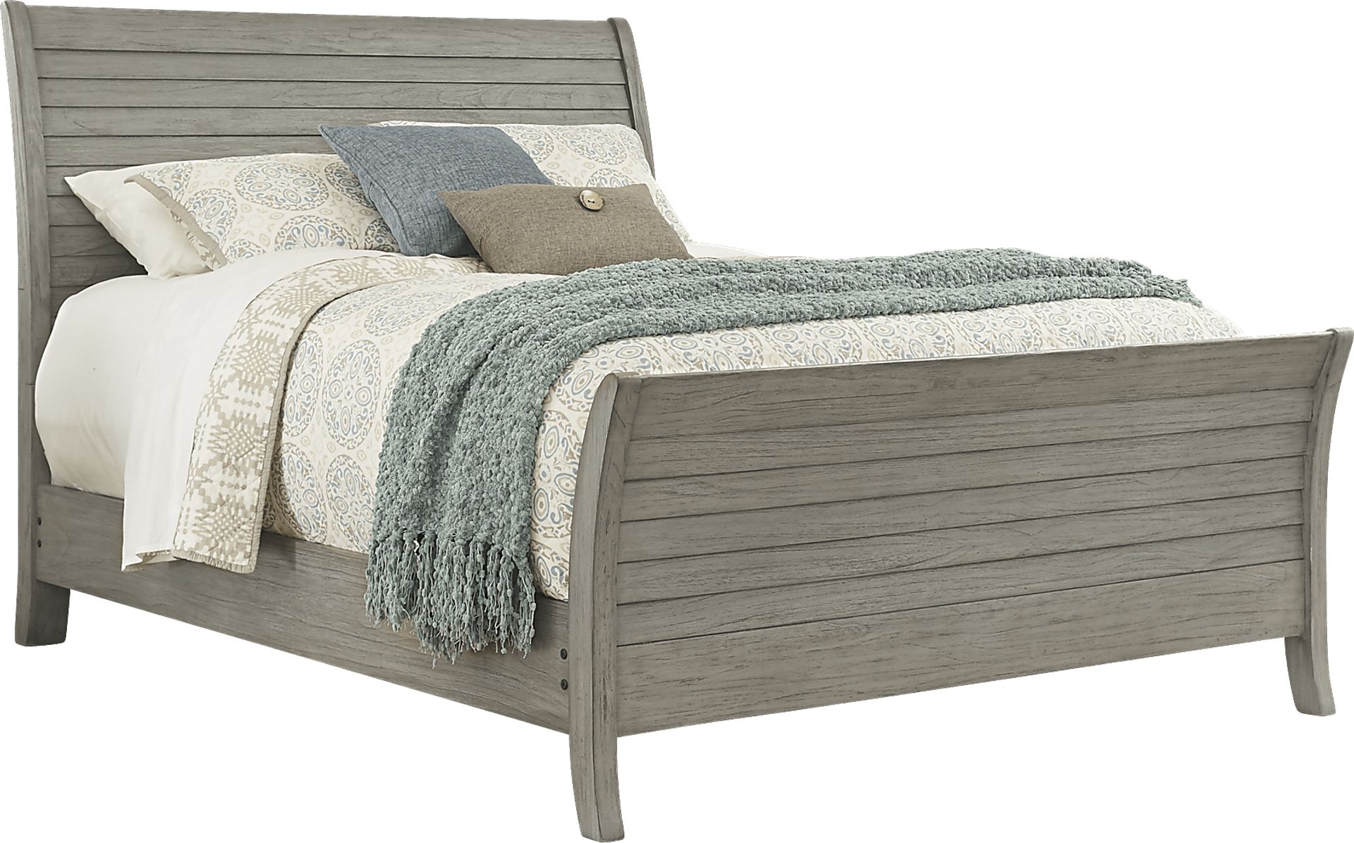 Nantucket Breeze Gray 7 Pc Queen Sleigh Bedroom - Image 2