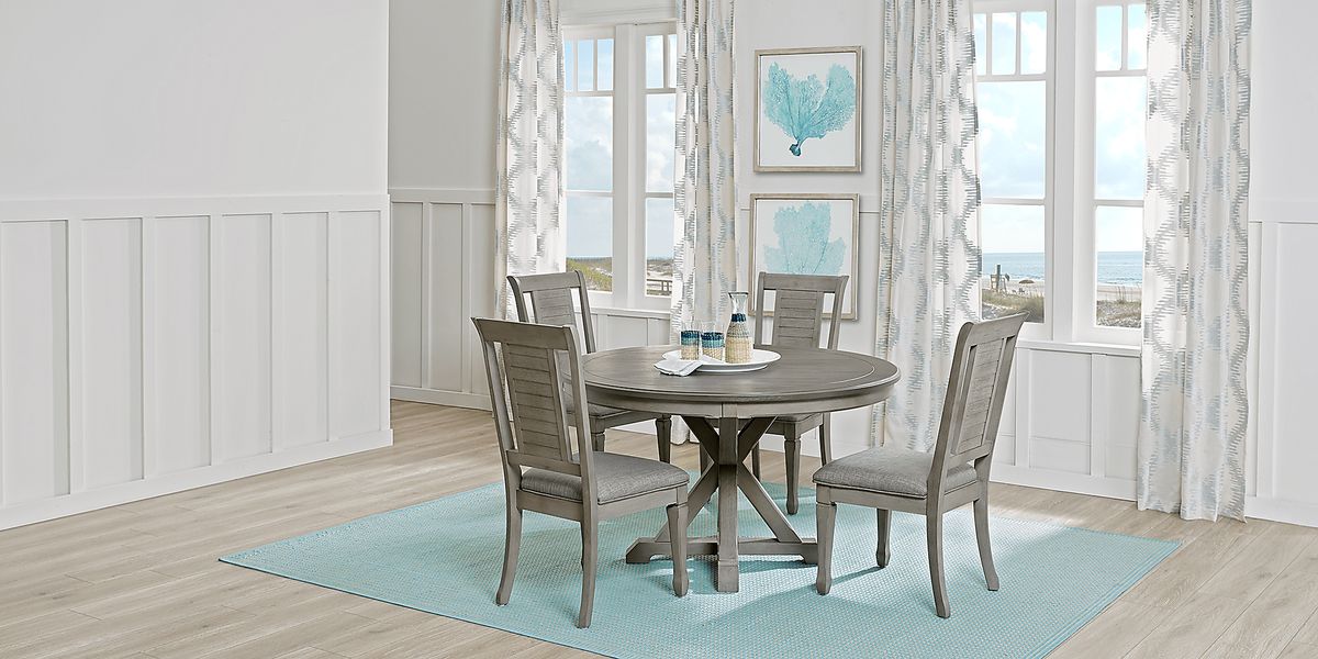Nantucket Breeze Gray Round Dining Table | Rooms to Go