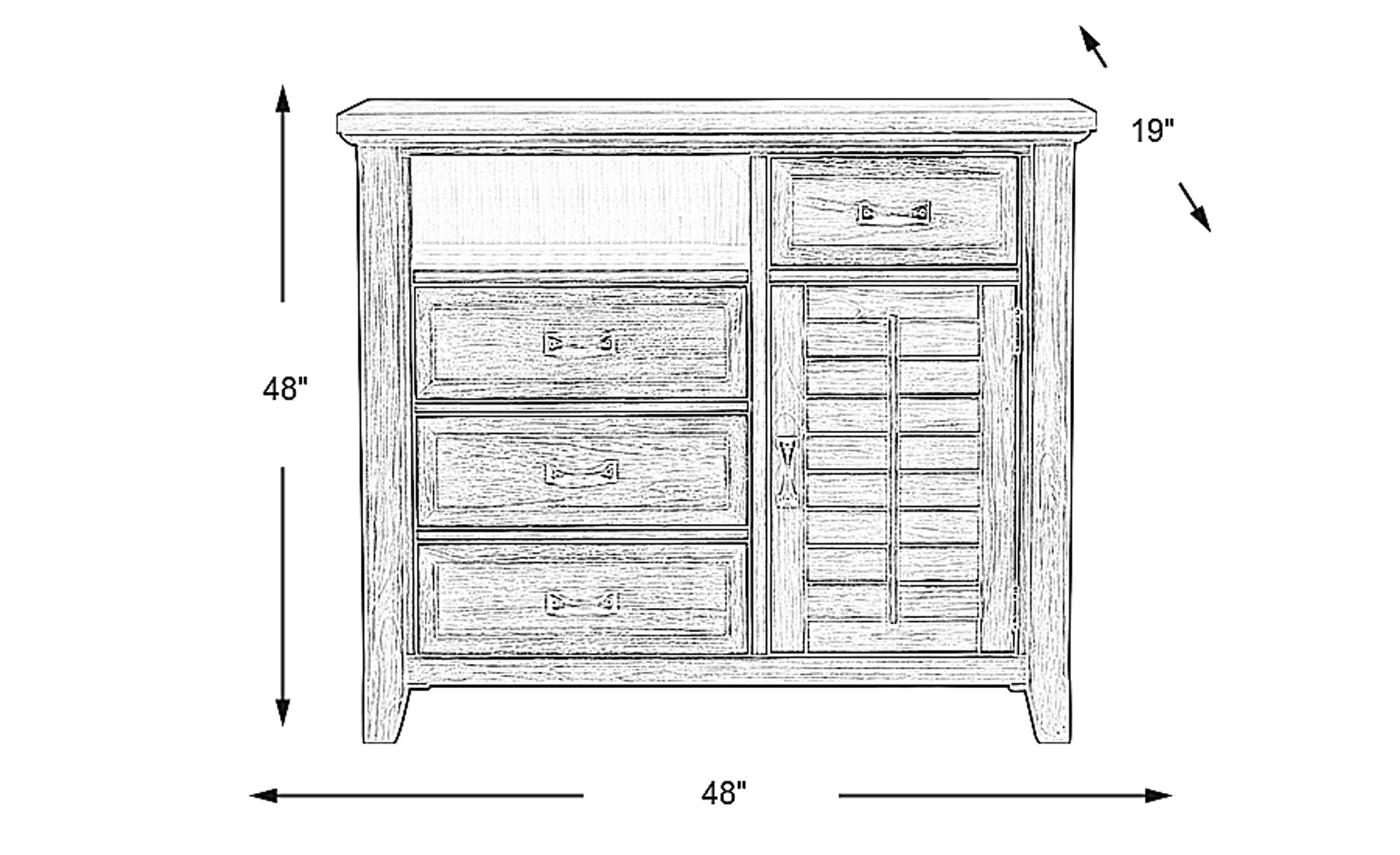 Dimension Image. Please refer to the Dimension Tab on this page for dimension details.