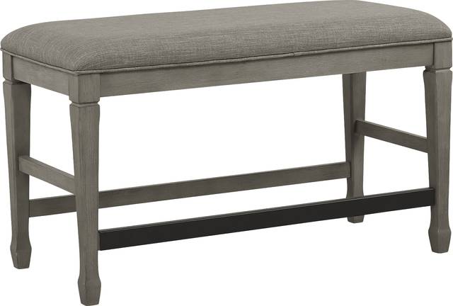 Nantucket Breeze Gray Counter Height Bench - Thumbnail - Image 1