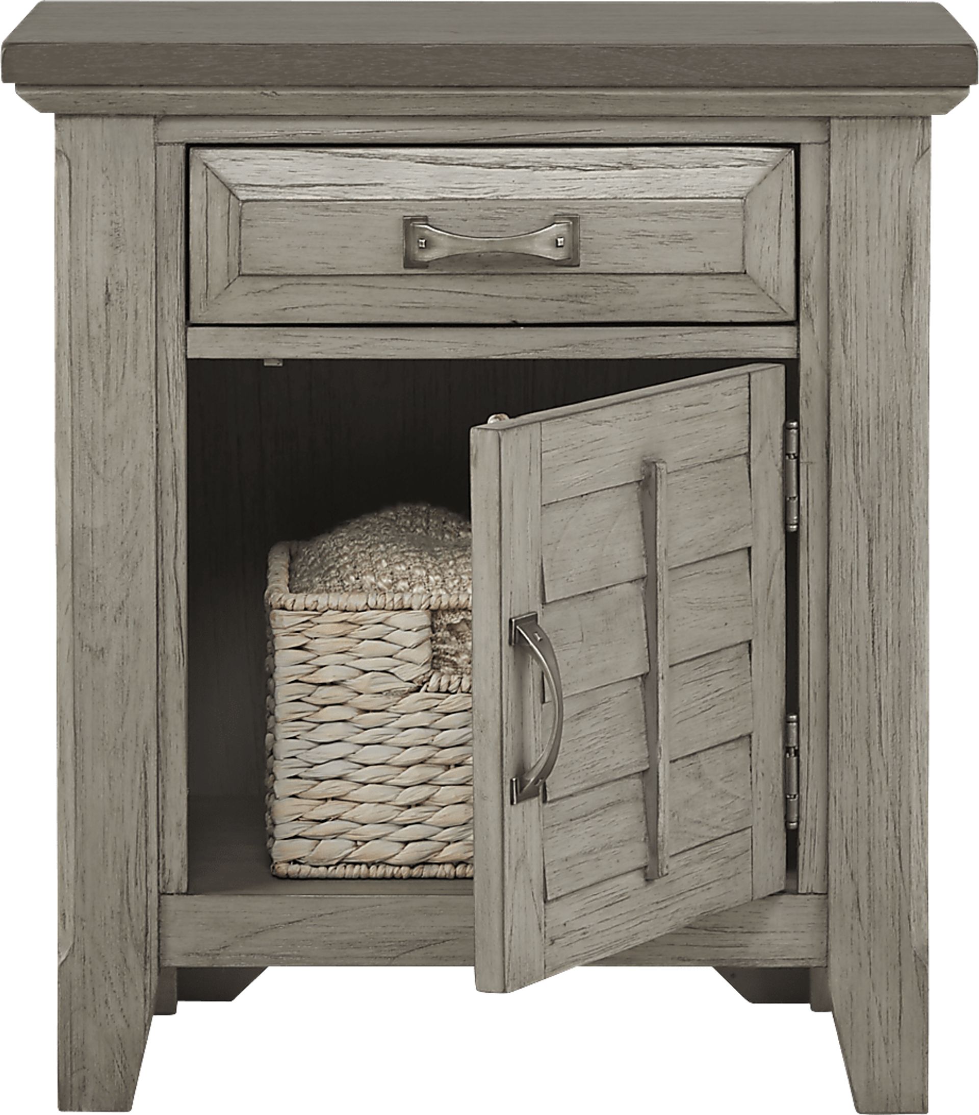 Nantucket Breeze Gray Door Nightstand - Image 2