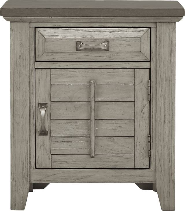 Nantucket Breeze Gray Door Nightstand - Thumbnail - Image 1