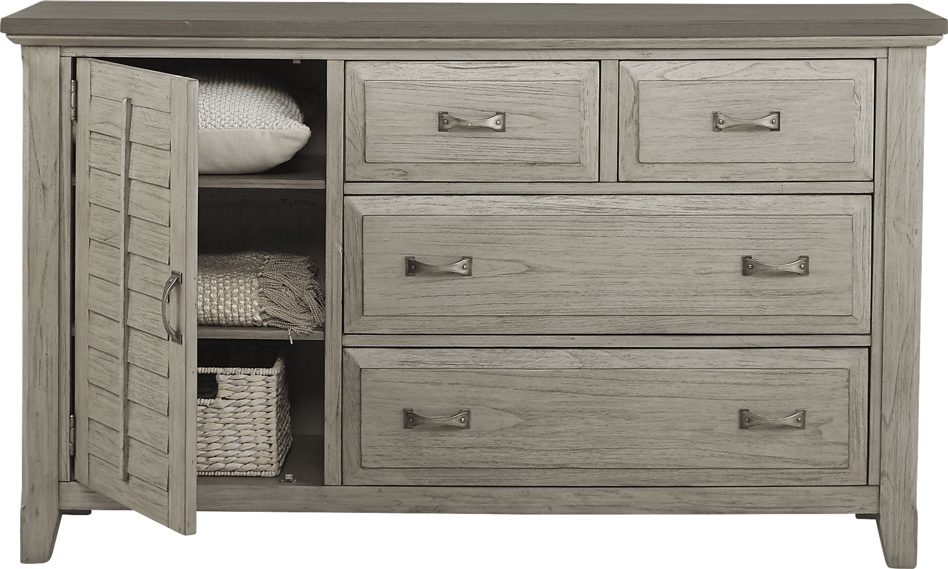 Nantucket Breeze Gray 7 Pc Queen Sleigh Bedroom - Image 7
