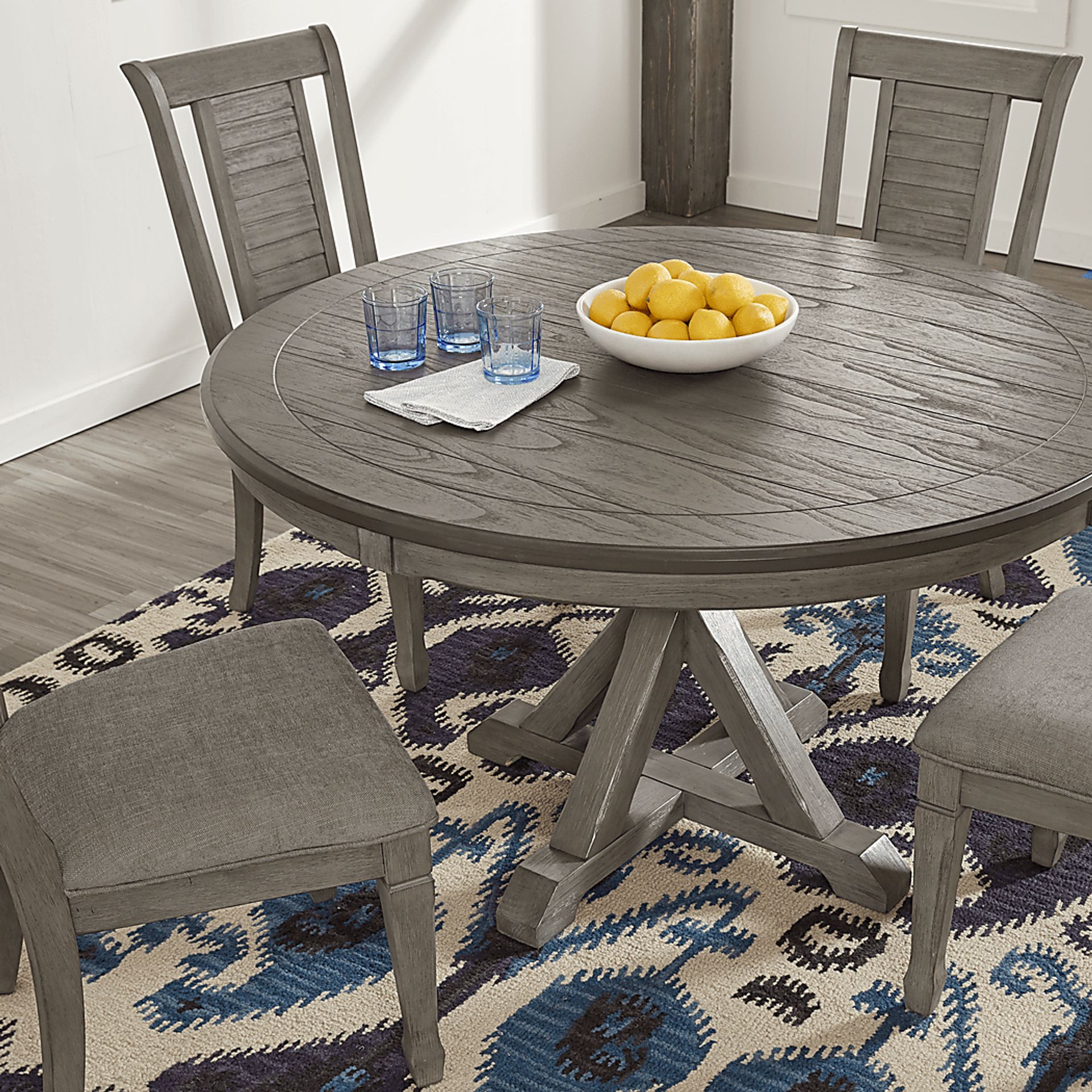 Nantucket Breeze Gray Round Dining Table - Image 4