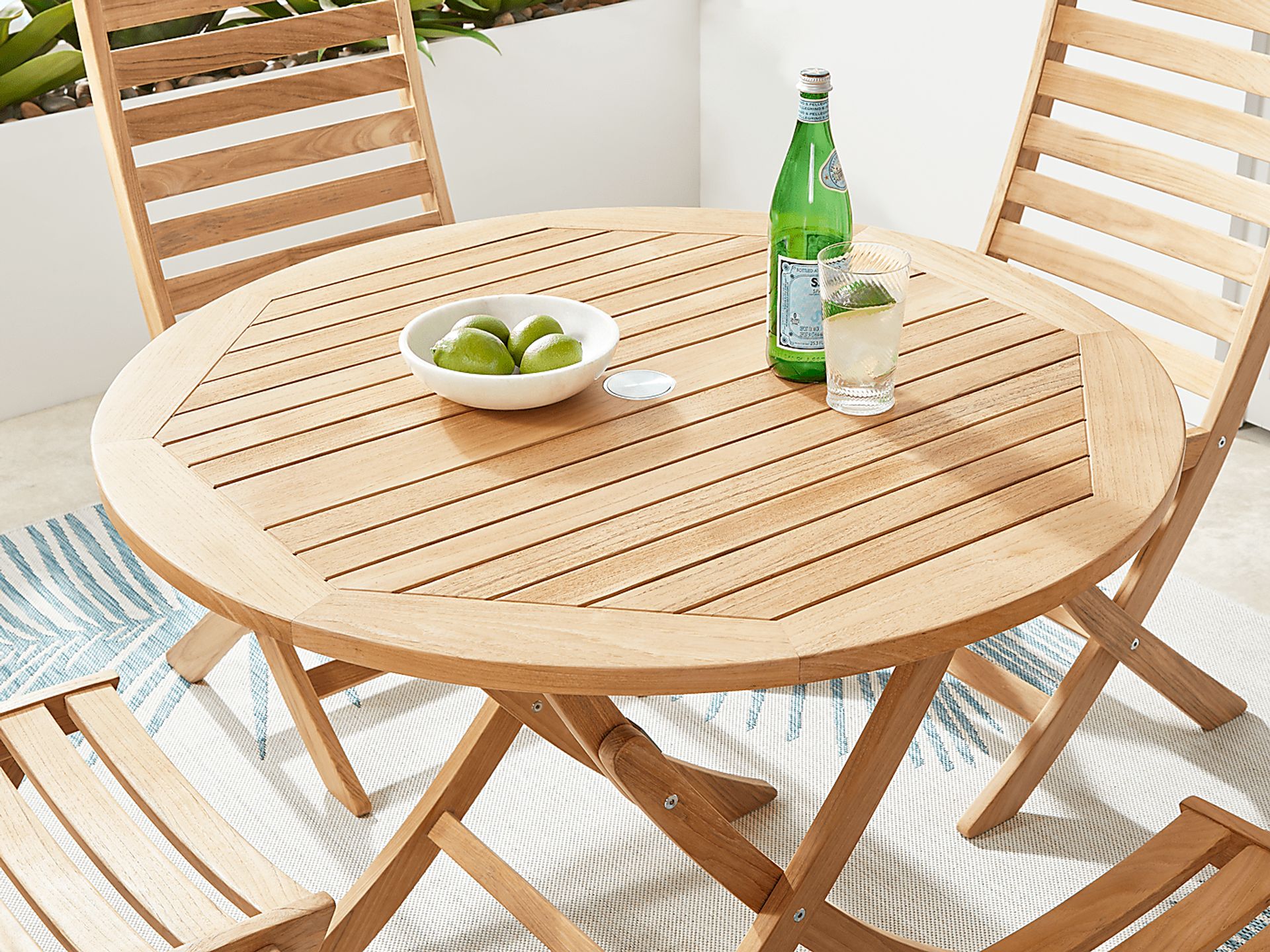 Pleasant Bay Natural Outdoor Folding Dining Table - Image 4