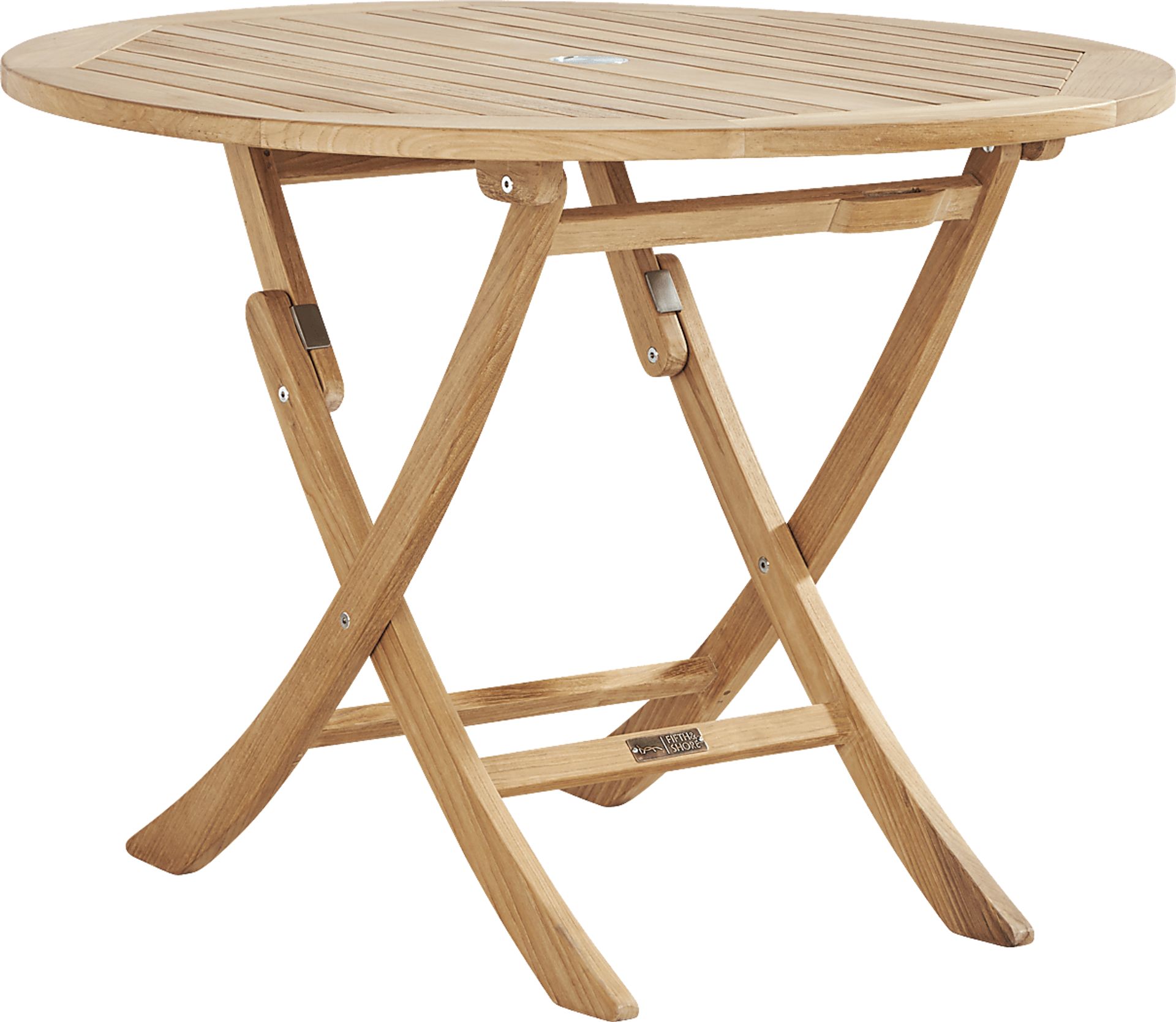 Pleasant Bay Natural Outdoor Folding Dining Table - Image 1