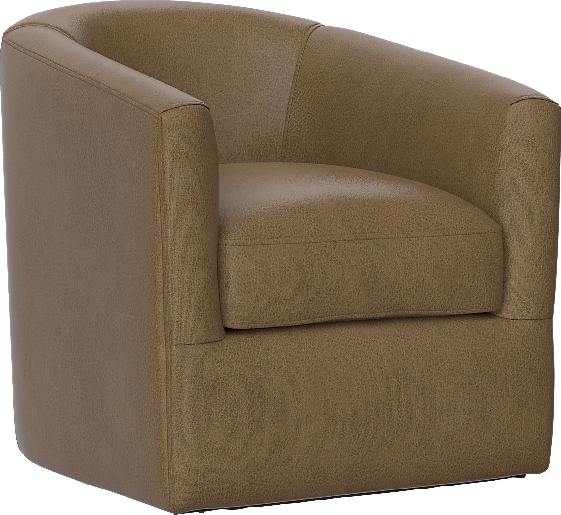 Naoke II Beige Swivel Accent Chair