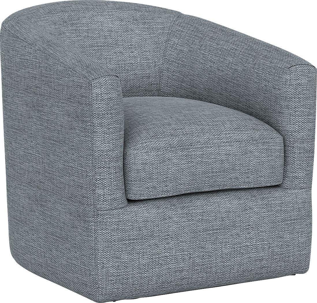 Naoke I Gray Swivel Accent Chair