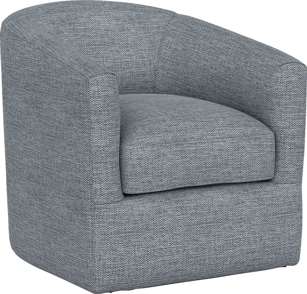 Naoke I Gray Polyester Fabric Swivel Accent Chair | Rooms to Go