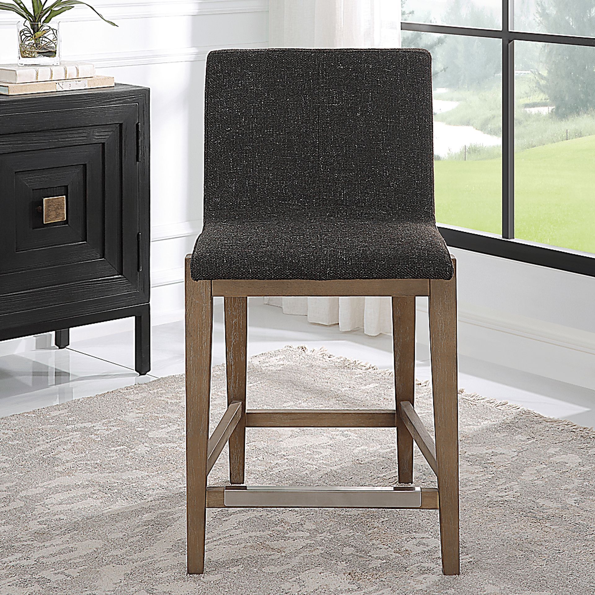 Naos Black Counter Height Stool - Image 2