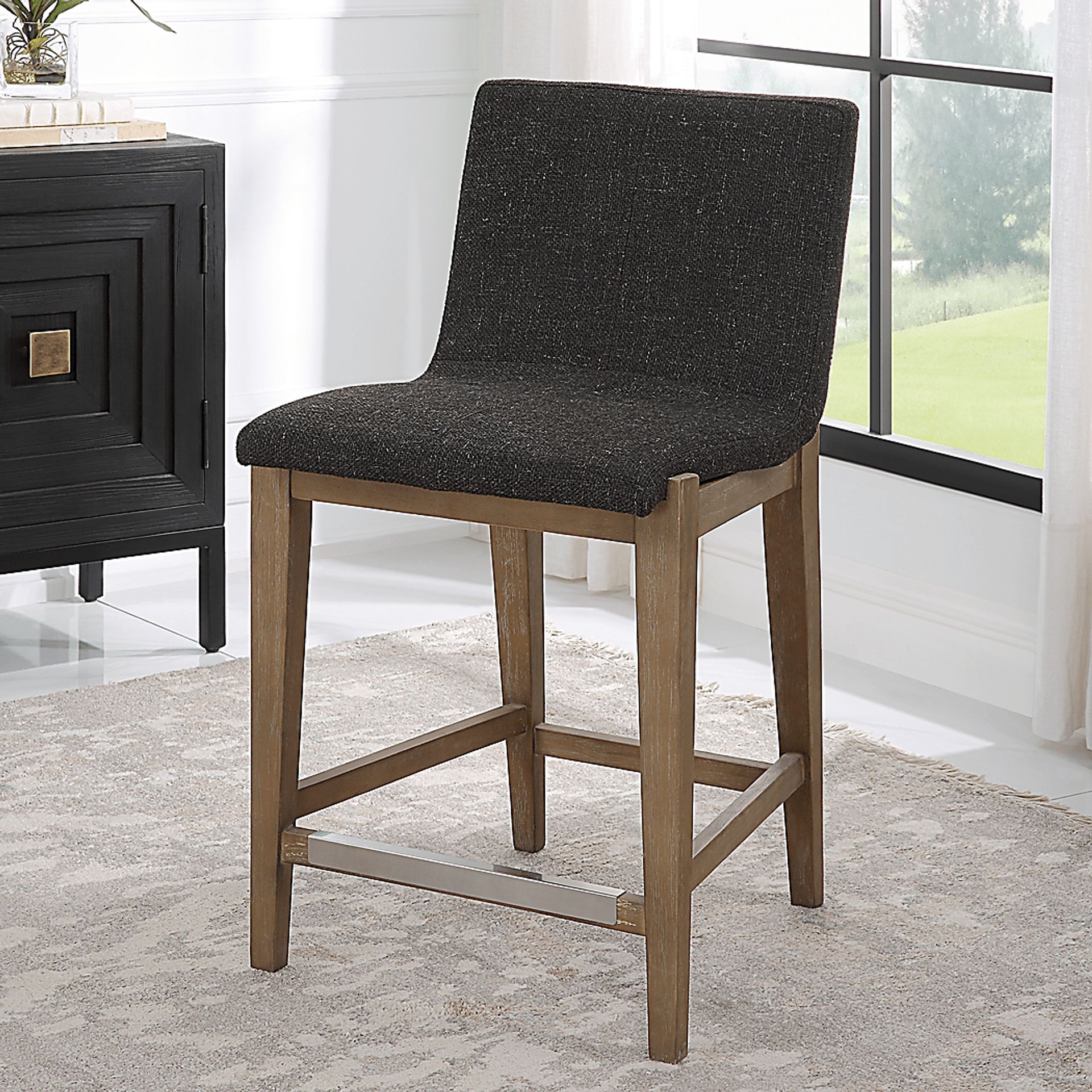 Naos Black Counter Height Stool - Image 3